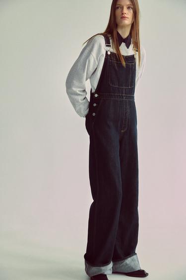 Женские Комбинезоны ZARA TRF LONG DENIM OVERALLS ZARA