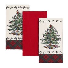 Spode Christmas Tree Tartan Kitchen Towel 3-pk. Spode
