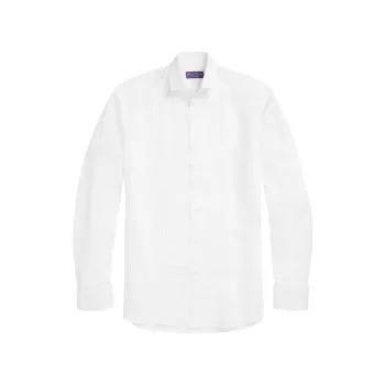 Рубашка из льняного смокинга со складками Ralph Lauren