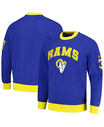 Мужской свитшот из трехслойного пуловера Royal Los Angeles Rams Reese Raglan Tommy Hilfiger