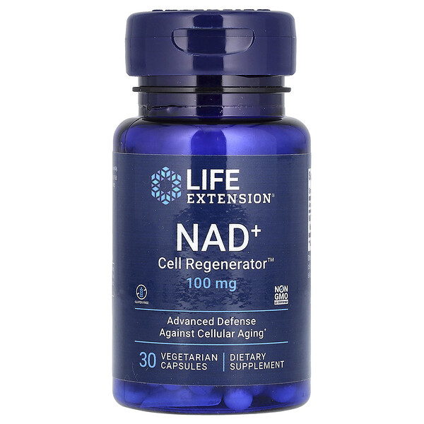 NAD+ Регенератор клеток - 100 мг - 30 вегетарианских капсул - Life Extension Life Extension