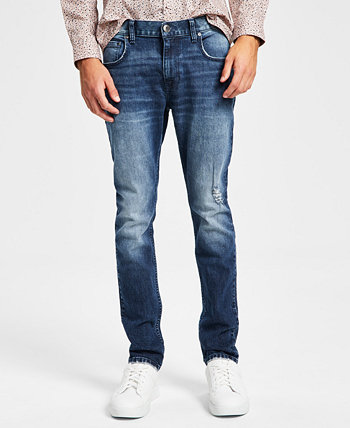 Мужские зауженные прямые джинсы Destroyed, созданные для Macy's INC International Concepts