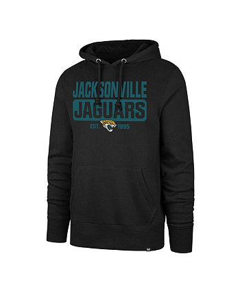 Мужской черный пуловер с капюшоном Jacksonville Jaguars Box Out Headline '47 Brand
