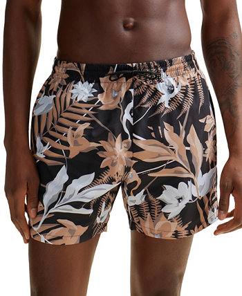Мужские быстросохнущие шорты для плавания с тропическим принтом BOSS
