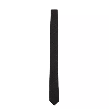 Полосатый галстук из шерсти и шелка с жаккардовым принтом Saint Laurent