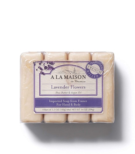 A La Maison Традиционная французская мельница Hand &amp; Мыло для тела «Цветы лаванды» — 4 мыла A La Maison
