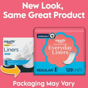 Equate Liners, Regular, Unscented (129 Count) Equate