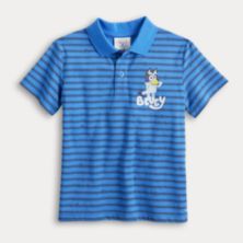 Рубашка-поло с рисунком в голубую полоску для мальчиков и малышей Bluey