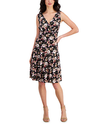 Женское многоуровневое платье без рукавов с v-образным вырезом и принтом Connected