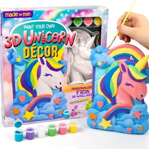 Made by Me Paint Your Own 3D Unicorn Décor, Boys and Girls, Child, Ages 8+ Made By Me