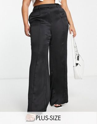 Pretty Lavish Curve tailored pants in black - part of a set Pretty Lavish Curve