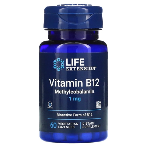Витамин B12 - 1 мг - 60 леденцов - Life Extension Life Extension