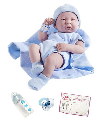 La Newborn14-дюймовая синяя кукла для мальчика JC Toys