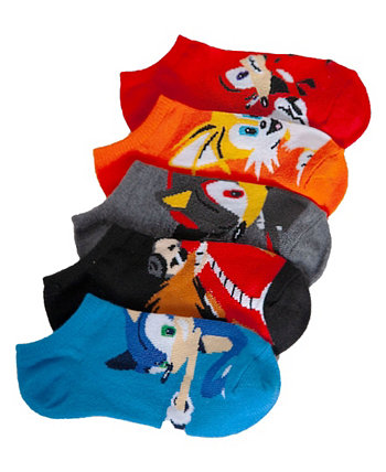 Носки для больших мальчиков-невидимок, набор из 5 шт. Sonic