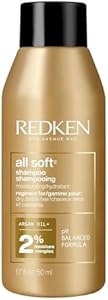 Redken All Soft Shampoo | For Dry/Brittle Hair | Provides Intense Softness and Shine | With Argan Oil Redken