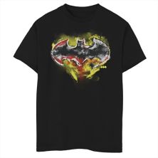 Футболка с логотипом DC Fandom Batman Paint для мальчиков 8–20 лет DC Comics