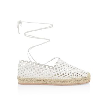 Thierry Ankle-Wrap Perforated Leather Espadrilles GIANVITO ROSSI