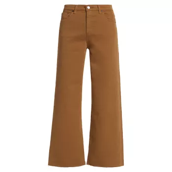 Широкие укороченные брюки из твила Saige AG Jeans