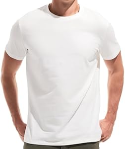 VEIISAR Mens T Shirt - Short Sleeve Crew Neck Soft Fitted Elastic Tees Fresh Classic Tshirts Color 20+ VEIISAR