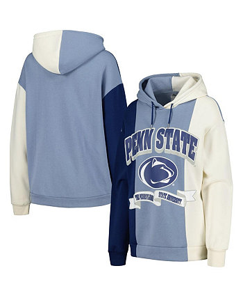 Женский темно-синий пуловер с капюшоном с цветными блоками Penn State Nittany Lions Hall of Fame Gameday Couture