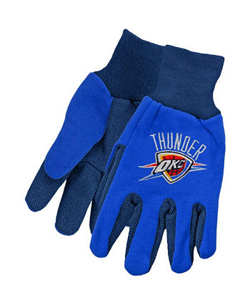 Мужские и женские двухцветные универсальные перчатки Oklahoma City Thunder — королевский синий-темно-синий Wincraft