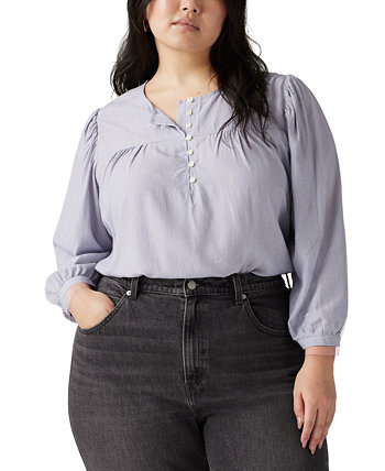 Модная блузка в полоску с рукавами 3/4 больших размеров Halsey Levi's®