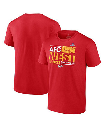 Мужская красная футболка Kansas City Chiefs 2023 AFC West Division Champions Big and Tall Fanatics