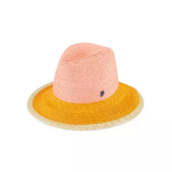 Трехцветная соломенная шляпа Hailey Raffaello Bettini