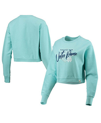 Женский голубой укороченный пуловер Notre Dame Fighting Irish Cord Timber свитшот League Collegiate Wear