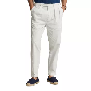 Теннисные брюки с плоской передней частью из полулегкого твила Polo Ralph Lauren