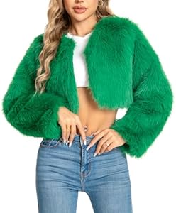 Женское Пальто с искусственным мехом WELLATENT Petite Cropped Fur Coat WELLATENT