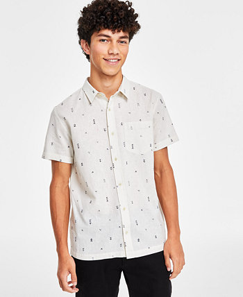 Мужская льняная рубашка Carey Abstract Arrows, созданная для Macy's Sun & Stone