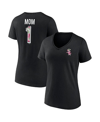 Женская черная футболка Chicago White Sox ко Дню матери плюс размер Best Mom Ever с v-образным вырезом Profile