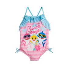 Малышка Акула-малышка &#34;Пляжный день!&#34; Цельный купальник с оборками Licensed Character