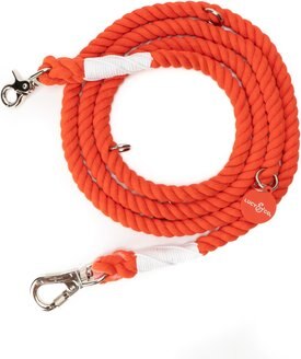 Lucy & Co. The Cheery Red Hands-Free Rope Dog Leash, Red, 7-ft long, 3/4-in wide Lucy & Co.