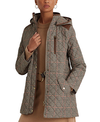 Женское стеганое пальто с капюшоном, созданное Macy's LAUREN Ralph Lauren