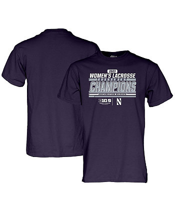 Men's Purple Northwestern Wildcats 2023 Big Ten Women's Lacrosse Tournament Champions T-shirt Blue 84