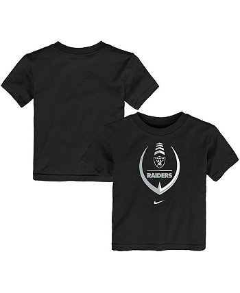 Черная футболка с логотипом футбольного клуба Las Vegas Raiders для мальчиков и девочек для малышей Nike