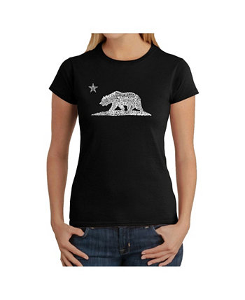 Женская футболка Word Art - California Bear LA Pop Art