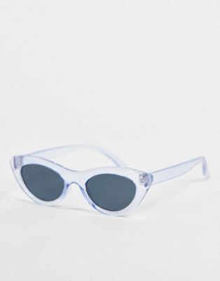 Jeepers Peepers cat eye sunglasses in transparent blue Jeepers Peepers