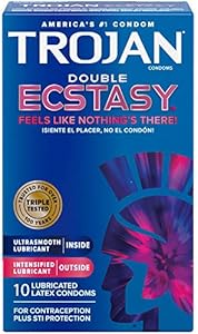 Trojan Double Ecstasy Lubricated Condoms - 10 Count TROJAN