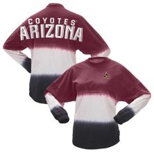 Женская футболка Spirit Джерси Гранат/Черная Arizona Coyotes с длинным рукавом и омбре Spirit Jersey