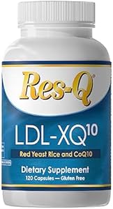 Res-Q LDL-XQ10 (formerly LDL-X) Red Yeast Rice and CoQ10 Supplement,120 Capsules (Капсулы) Res-Q