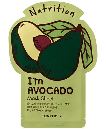 Листовая маска I'm Avocado - (Питание) TONYMOLY