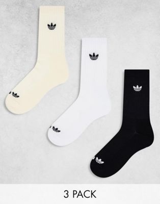 adidas Originals Trefoil 2.0 Crew 3-Pack socks in multi Adidas