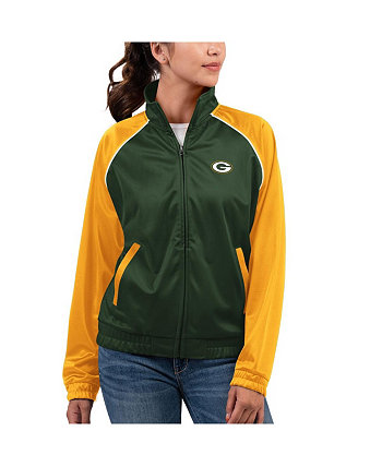 Женская спортивная куртка с молнией во всю длину Green Bay Packers Showup Fashion для женщин зеленого цвета G-III