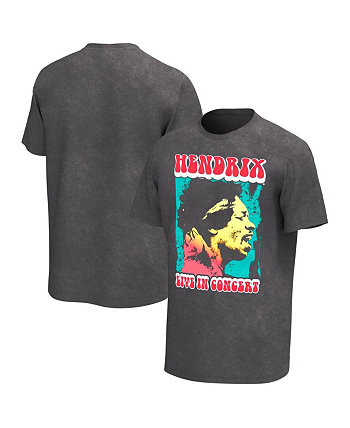 Мужская черная футболка с рисунком Jimi Hendrix Live In Concert Philcos