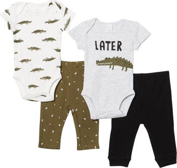 Alligator Print Bodysuit & Pants Set PL Baby by Petit Lem