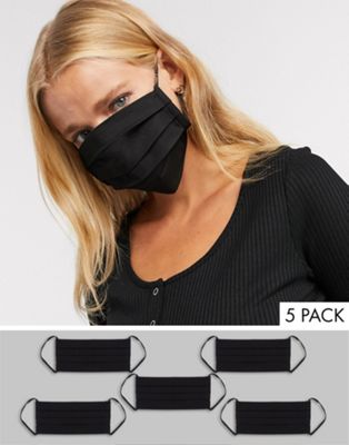 Черная упаковка из 5 масок для лица ASOS DESIGN ASOS DESIGN
