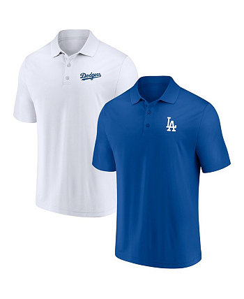 Мужской комбинированный комплект с рубашкой-поло с логотипом Royal, белого цвета Los Angeles Dodgers Dueling Logo Fanatics